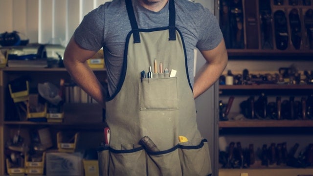 man working handiwork