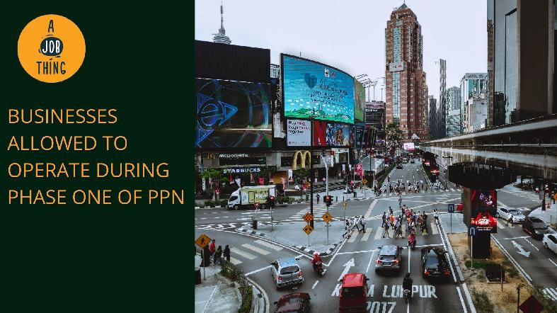 List of Businesses Allowed to Operate During Phase One of PPN