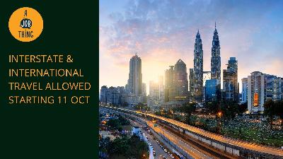 Cover image for Interstate and International Travel Allowed Starting 11 Oct